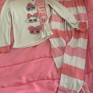L.O.L. Surprise! Pink and White Pajama Set Size 8